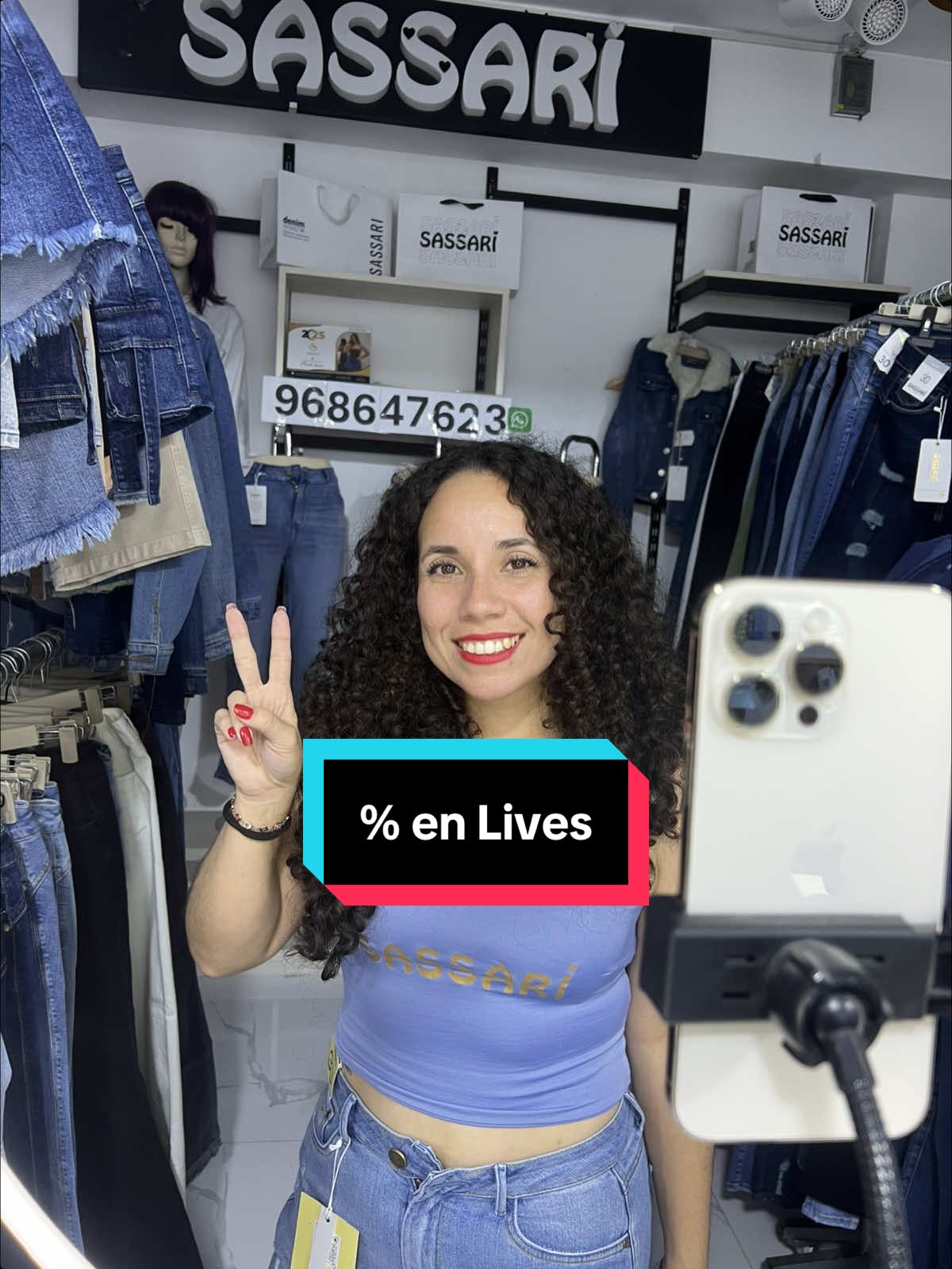 Hacemos lives todos los días; MAÑANA, TARDE Y NOCHE.  #sassarijeans #livesdejeans #fabricantesdegamarra #mundodenim#CapCut 