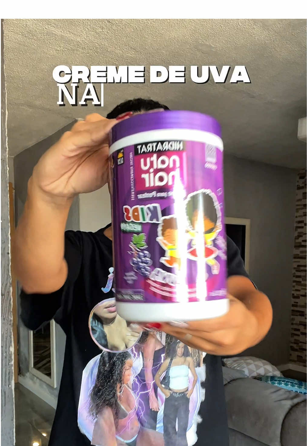 testando o creme de uva da natuhair  #cremedepentear #cabelocacheado #cremedeuva 