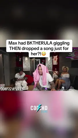 Max had BKTHERULA giggling THEN dropped a song just for her?! #bktherula #plaqueboymax #viral #clips 