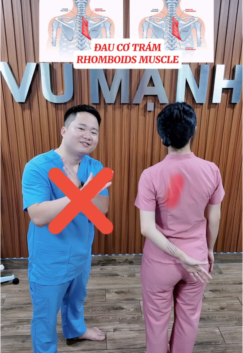 Bài tập giúp khoẻ vùng cơ trám, giảm đau nhức. Hãy tập cùng em Mạnh nhé💡#vuducmanh #tips #rhomboids 