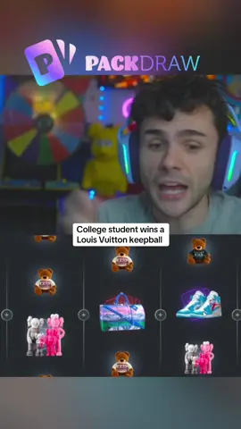College student wins a Louis Vuitton keepball #kickstreaming 