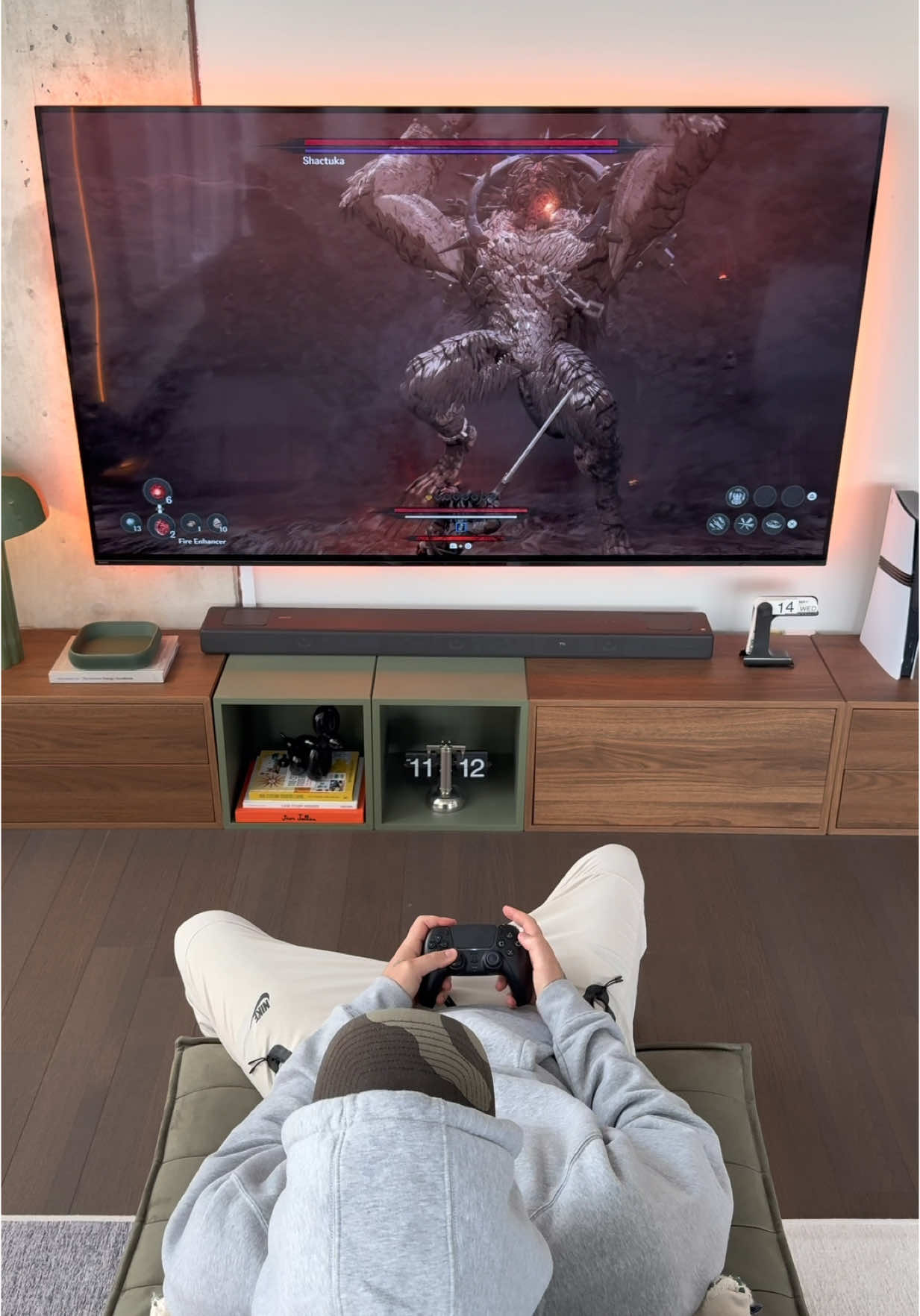 Playing the coziest game of all time today 🫠 #interiordecor #livingroomdecor #detailsmatter #hometour #interiordecorator #livingroomideas #ps5pro 