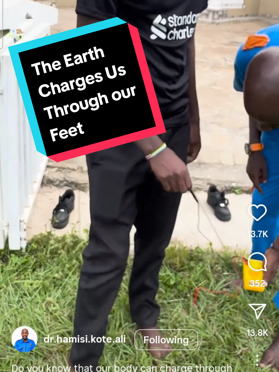 Our body is charged by the earth when we stand on it with bare feet #barefoot #earth #electricalcharge #grounding #health #earthsoil