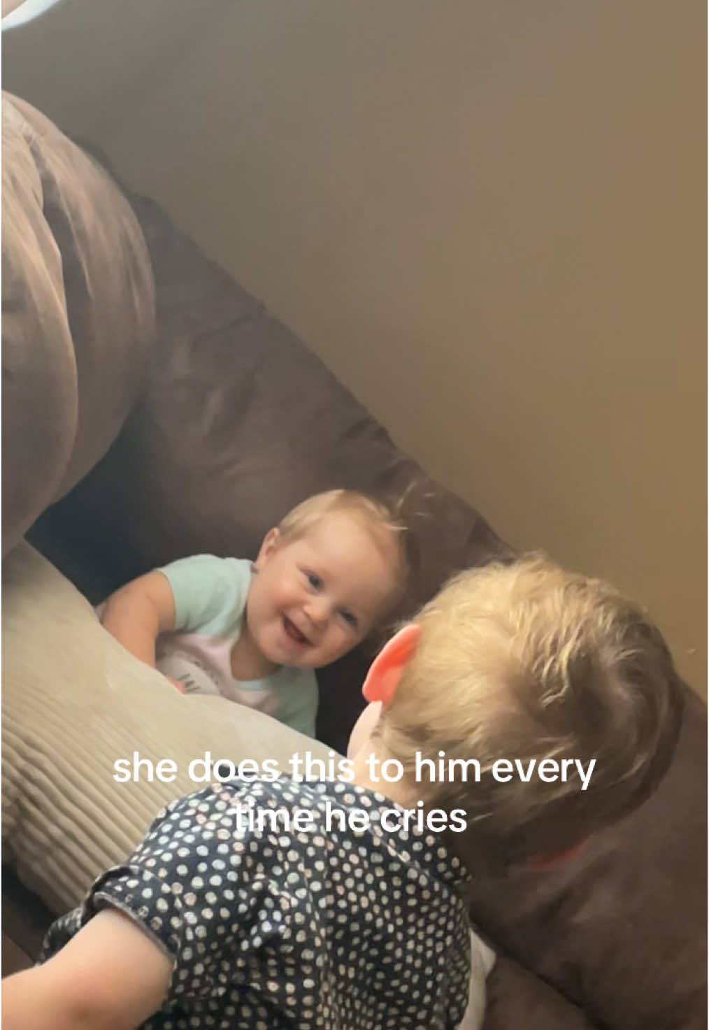 This is what little sisters are for right?  #toddlersoftiktok #parents #momsbelike #babiesoftiktok #funny #humor #fyp 