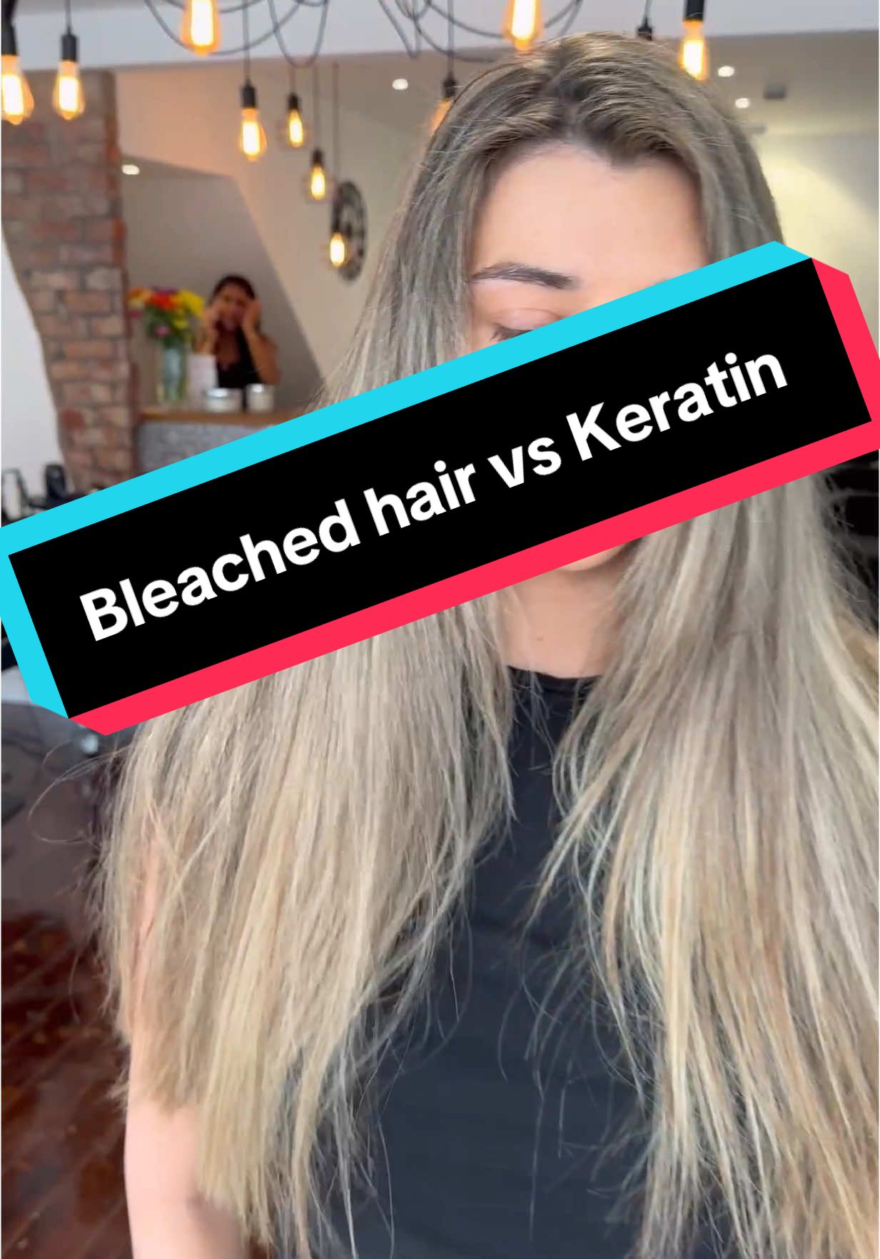 Bleach and Keratin Treatment #keratintreatment #bleachedhair #blondehair #longhair #thickhair #hairsalon 