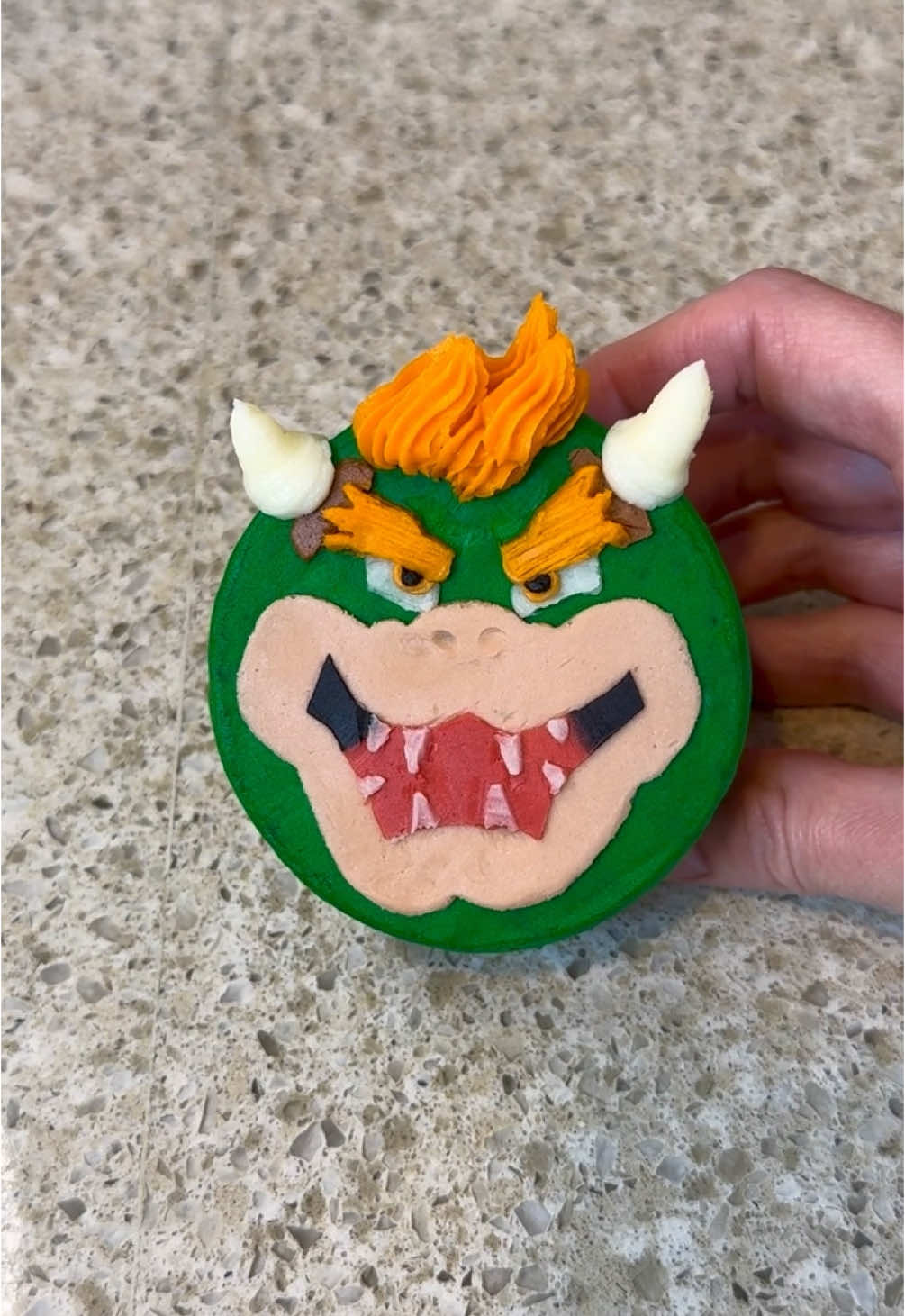 Bowser Cupcake #cupcake #nintendo #cupcakes #mario #bowser 