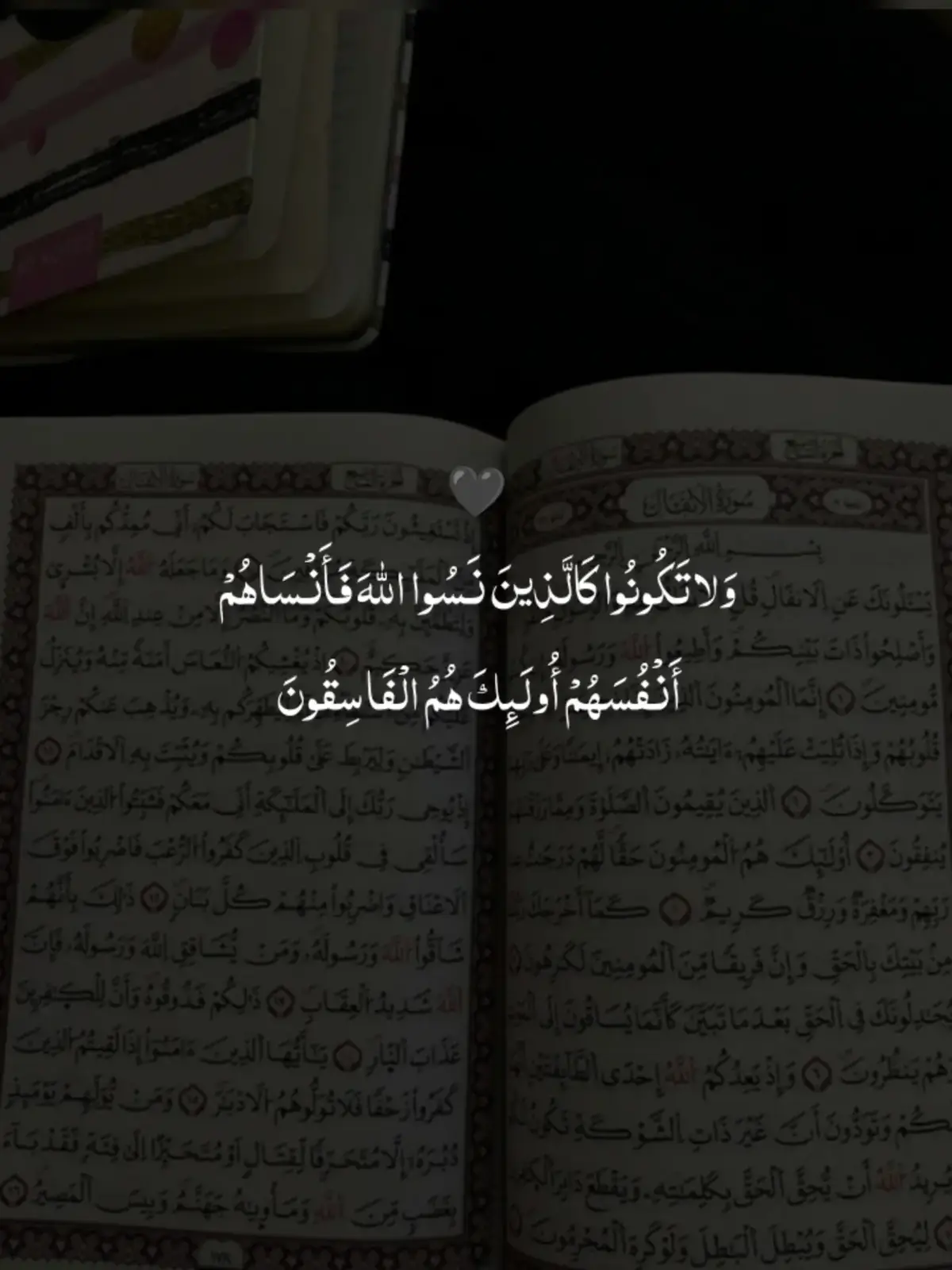 سورة الحشر 🖤  #اجر_لي_ولكم #صدقه_جاريه #قران 