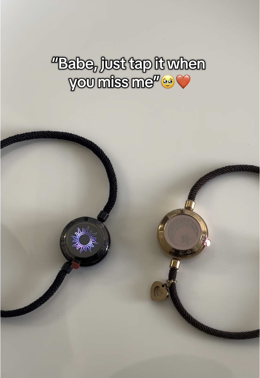 It’s perfect for long distance couples😍 #couplegoals #Relationship #couplebracelets #fyp 