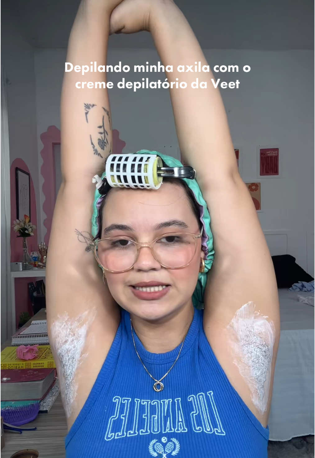 Depilando minha axila com o creme depilatório da Veet