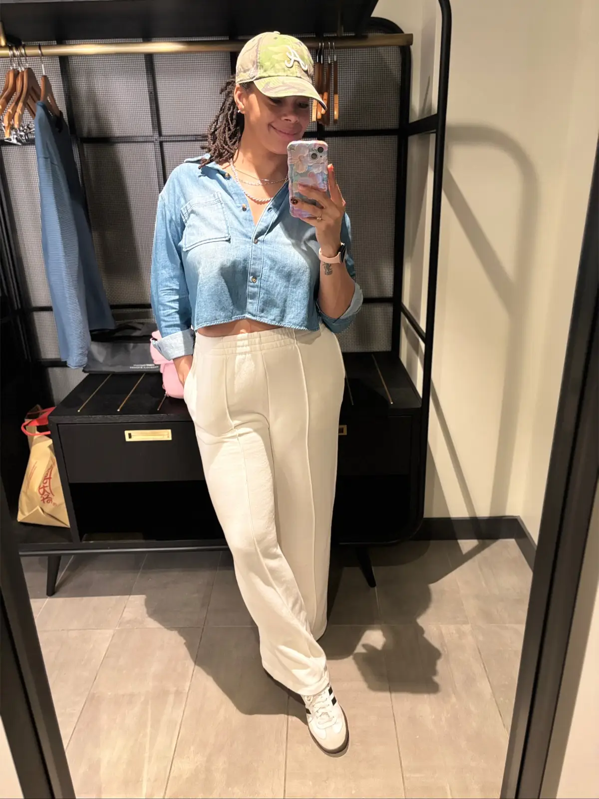 Idk if it’s cool but it’s me and comfy. Also I clearly like that cropped denim button up and need another. 