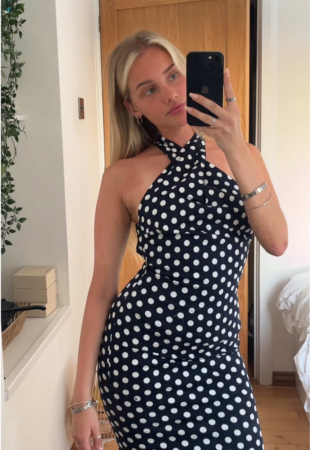 Stella Polka Dot Backless Maxi Dress @Fashion Nova 