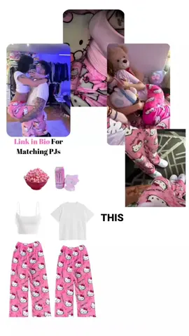 💕 Matching dreams, matching hearts! 💖 #sleepover #matchingpajamas #matchingpjs #hellokittylover #helokitty 