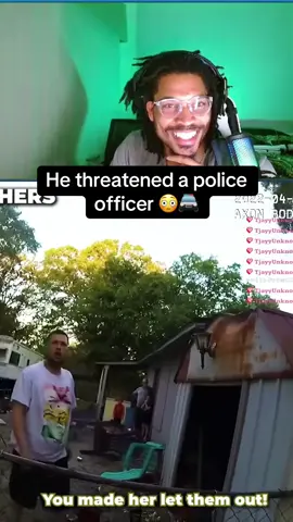 The cop stood on business tho 😅 | #kamtoomer on twitch | #fyp #bodycam #cops #funny #wow #reaction #streamer 