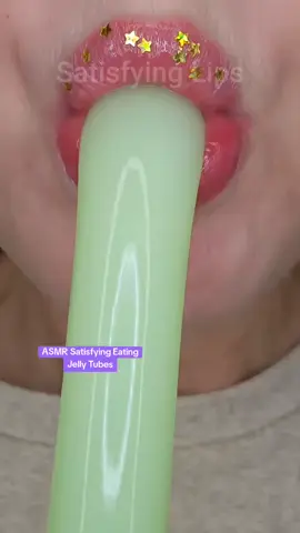 ASMR Satisfying Eating Jelly Tubes #asmr #jelly #satisfyinglips 