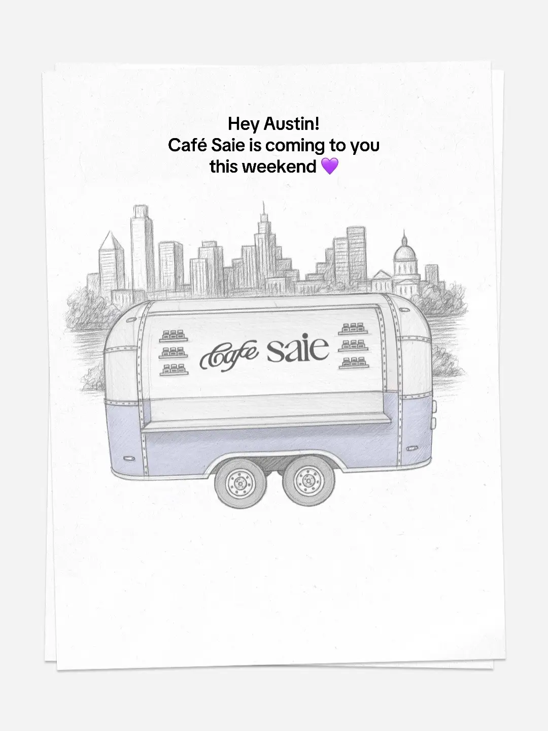 This weekend only, join us for 2 days of glow, community hangs, and complimentary Saie matcha lattes, made with our sold-out @Rocky’s Matcha collab & @freshfronks dairy-free milk. We’ll also be bringing our Saie mobile vanity so you can touch up your glow and get personalized recommendations from our Saie Pro Artists…and will have exclusive merch and rocky’s matcha tins for sale (until supplies last). 💜 Café Saie details: When: Saturday, May 17 + Sunday, May 18 10am-2pm Where: Republic Square 422 Guadalupe St. Austin, TX #saiebeauty #austin #cafesaie #thingstodoaustin #austintx 