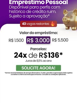 Sem garantia, sem enrolação. Veja se você tem oferta.