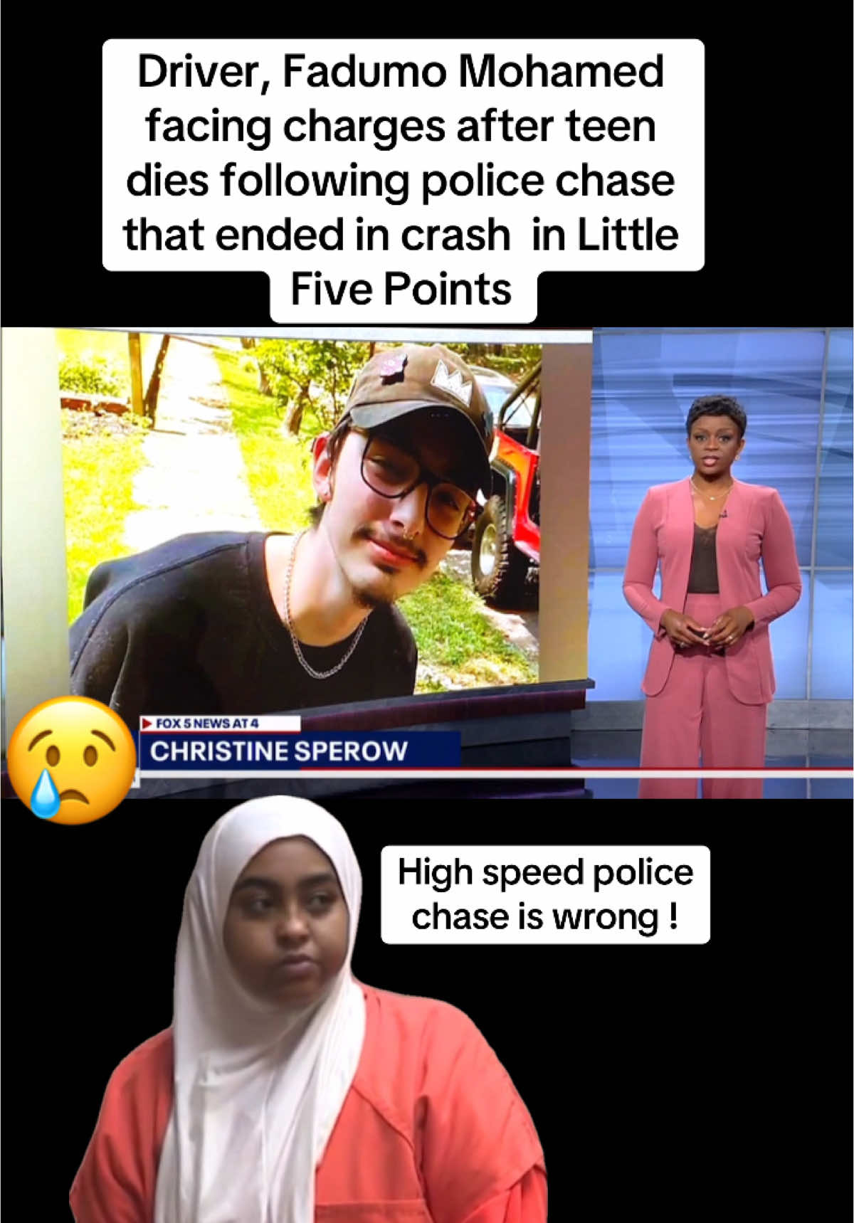 Driver, Fadumo Mohamed facing charges after teen dies following police chase that ended in crash  in Little Five Points #Georgia #atlanta #somali #fyp #somaliapp 