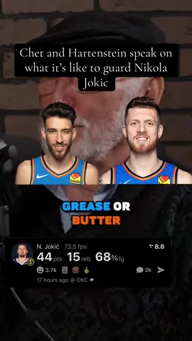 44pts on 68% fg 🥀 #jokic #chet #NBA #hartenstein #basketball #fyp #nuggets #okc