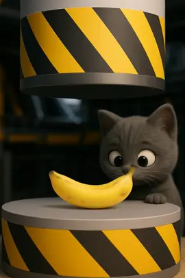 the banana had other plans 💥😹 funny cat cartoon, banana explosion, cat surprise reaction, unexpected ending animation, cartoon cat chaos, cat vs banana, press fails, fruit explosion cartoon, animated cat meme, weird but funny moment, cat watching destruction, hydraulic press joke #CatReaction #BananaExplosion #FunnyCatVideo #CringeButFunny #TikTokCats #UnexpectedEnding #PetTok #CartoonFail #FYP #CatMeme