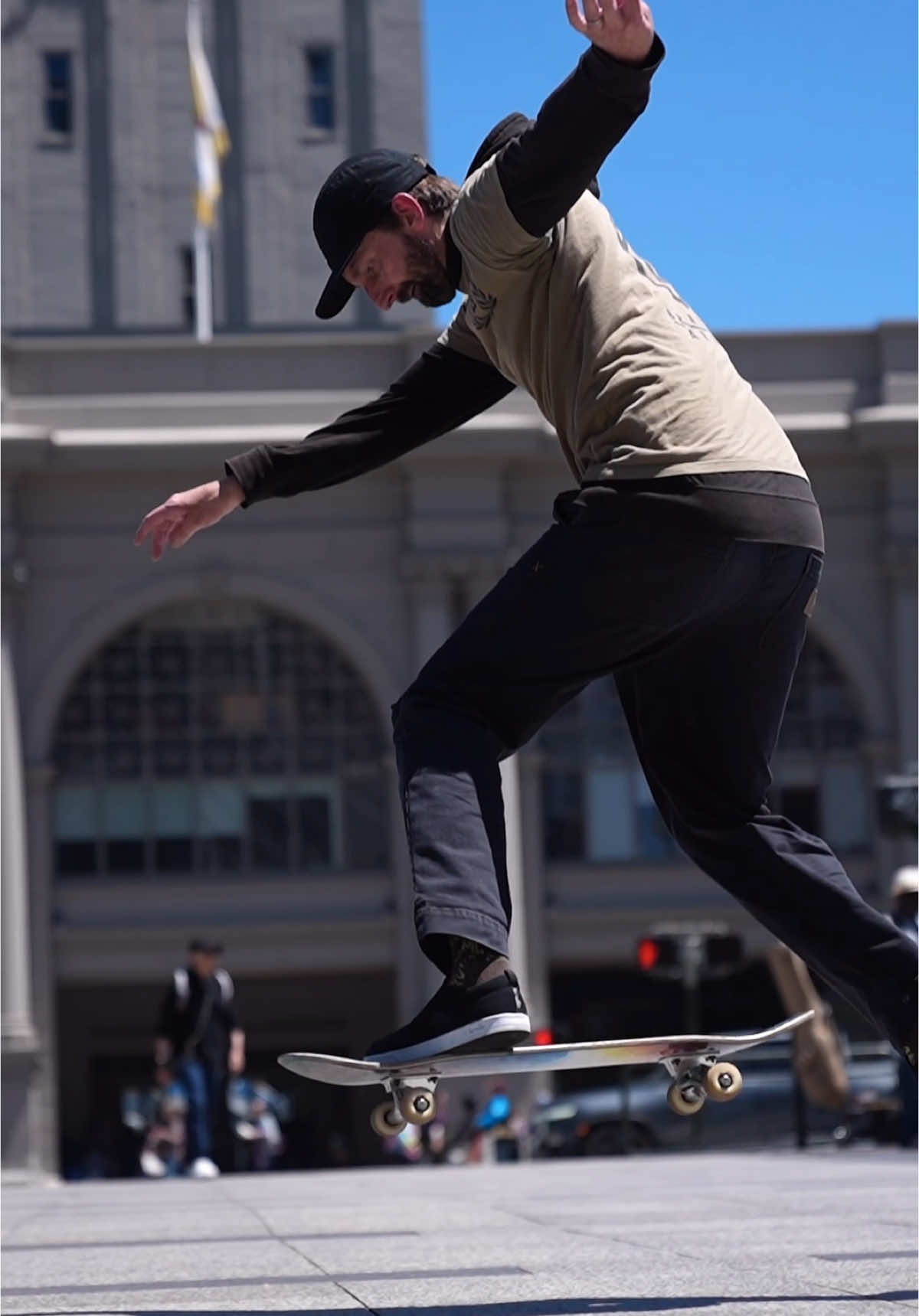 Can you do this trick? Leave it in the comments yes or no. #Skateboarding #skateboard #beginnerskater #skatersover30 #brailleskateboarding 