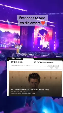 @Bad Bunny te veo en diciembre....😭❤️Se logró:) que tranquilidad se siente después de alcanzar boleto para bad bunny #badbunny #dtmf #concierto #mexico 