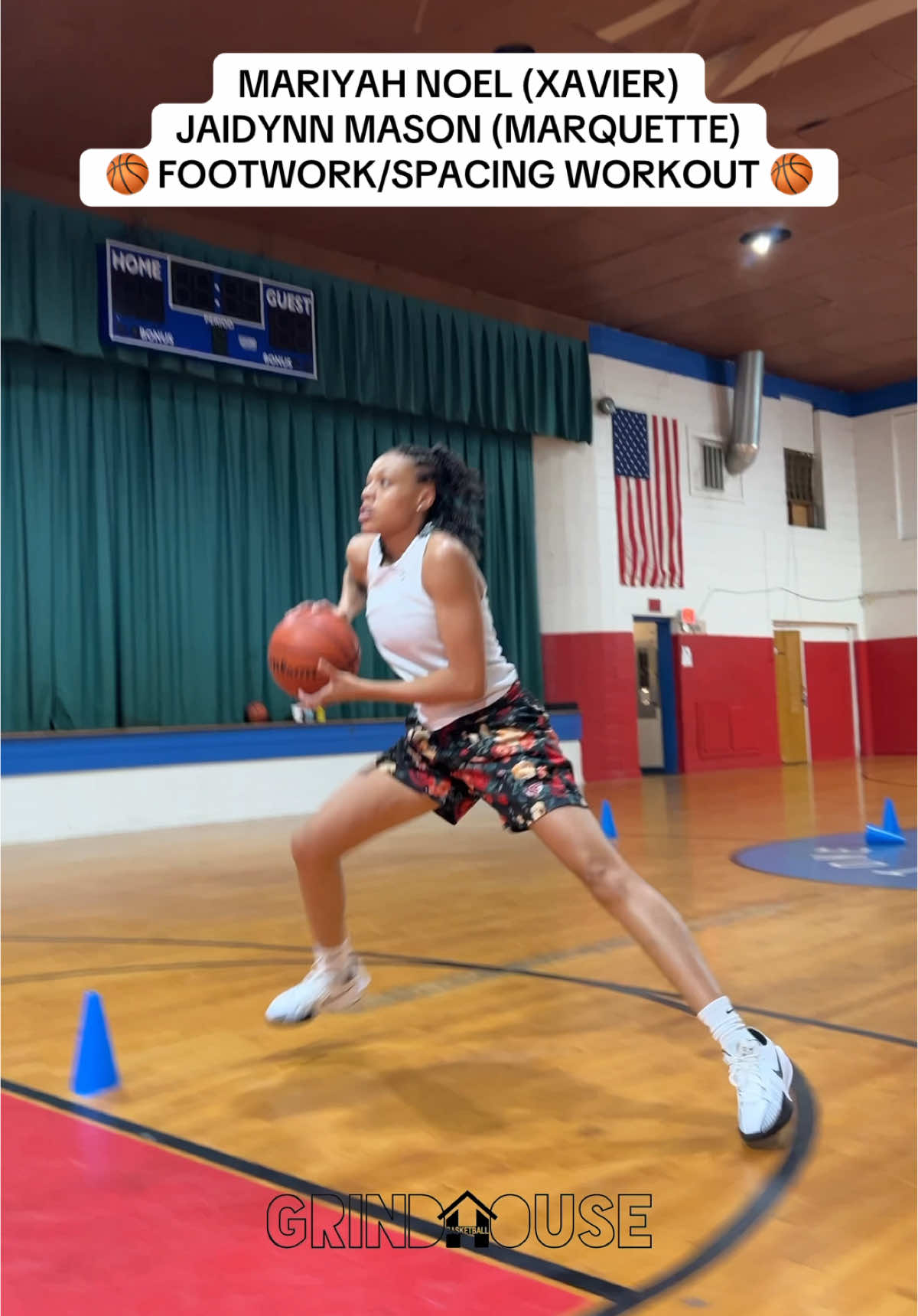 SAVE | LIKE | SHARE THIS VIDEO 🎥 Both @mariyahnoel (Xavier) & #JaidynnMason (Marquette) play college basketball in the BIG EAST 🔥🔥🔥 Footwork is the foundation that separates the bad, the good, and the great. Understanding your body and mastering how to move with purpose allows you to create space, stay balanced, and make your move when it matters most. This drill is helping these two young ladies sharpen that elite-level footwork—and they’re no strangers to high-level hoops. At this level, being able to create your own shot and stay composed under pressure isn’t optional—it’s essential. #FootworkMatters #BigEastHoopers #EliteMindset #GrindHouseBasketball #iTrainWithMarcusWalker #BasketballTraining #CreateSpace #GameSpeedWork #PlayerDevelopment