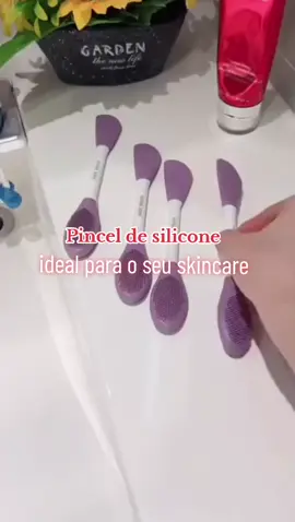 Kit 3 pincel de silicone 2 em 1 com escova para aplicação de máscara facial espoliação. Comenta