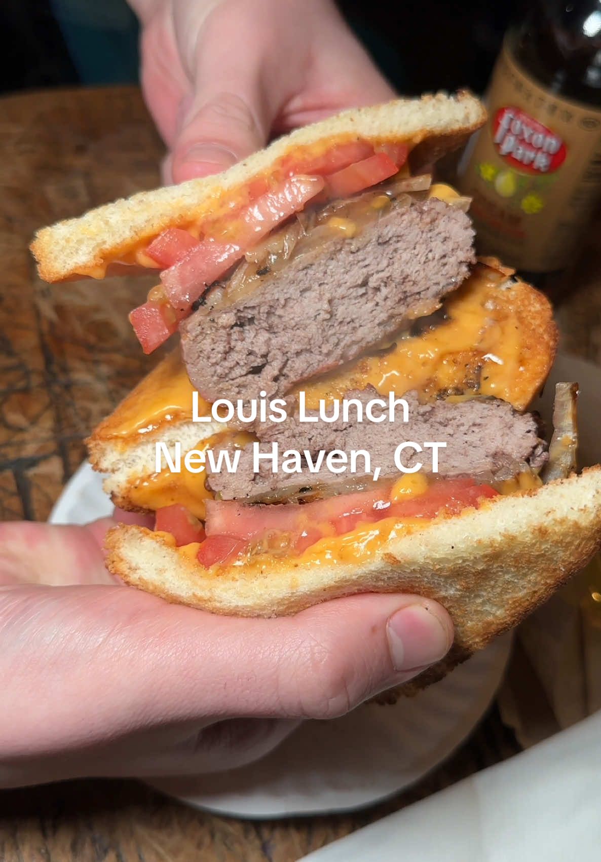 They claim to have INVENTED THE HAMBURGER  📍Louis Lunch - New Haven, CT #burger #newhaven #eatingshow #foodreview #tastetest 