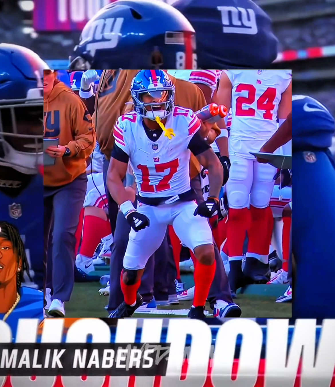 Just me and my twinnem 🤞|| #fyp #foryou #foryoupage #nflfootball #nygiants #maliknabers #wandalerobinson #edit #trend #vid 