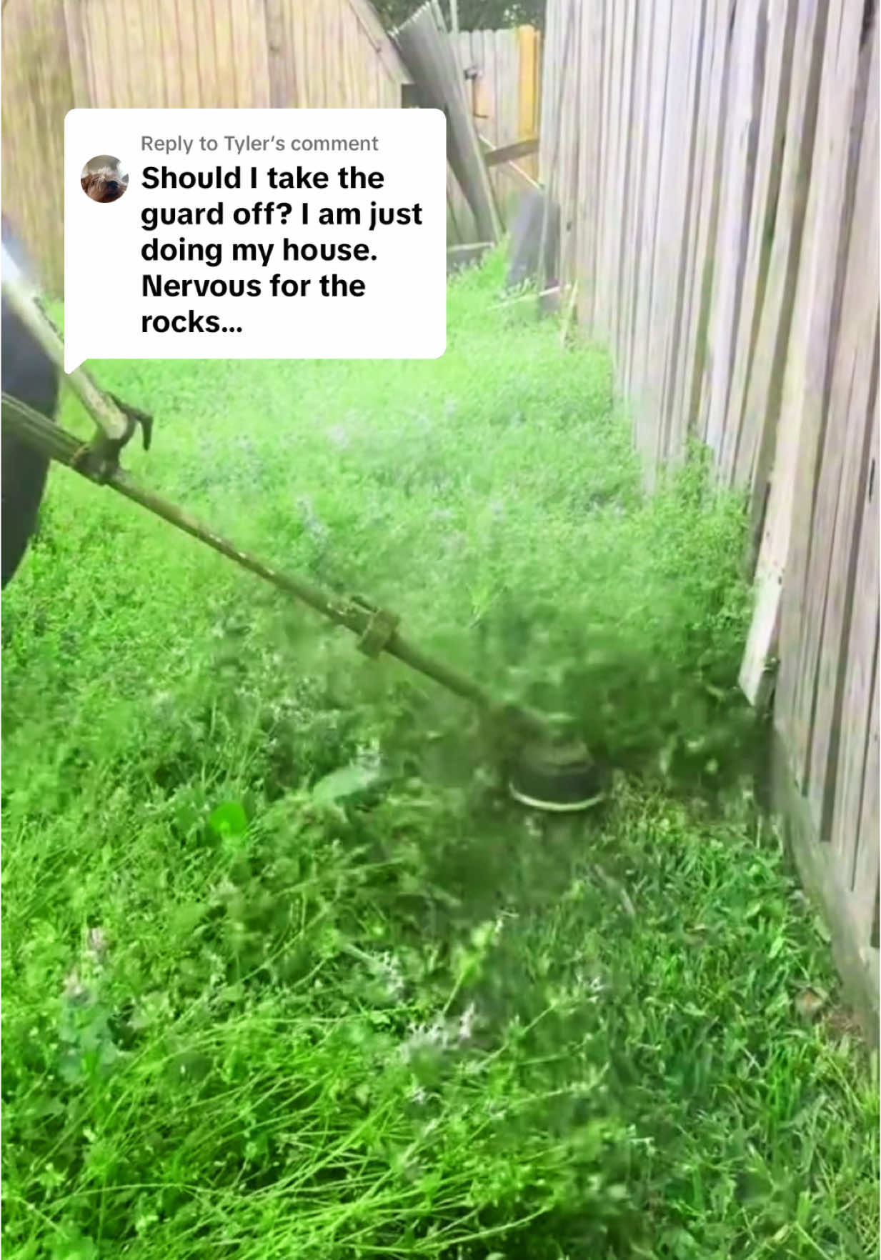 Replying to @Tyler this is why professionals take the GUARD off of their STRING TRIMMERS #lawncare #satisfying #lawntok #fyp #chillinos #landscaping #grass #dadtok #grasstok #lawn #tips #lawntips 