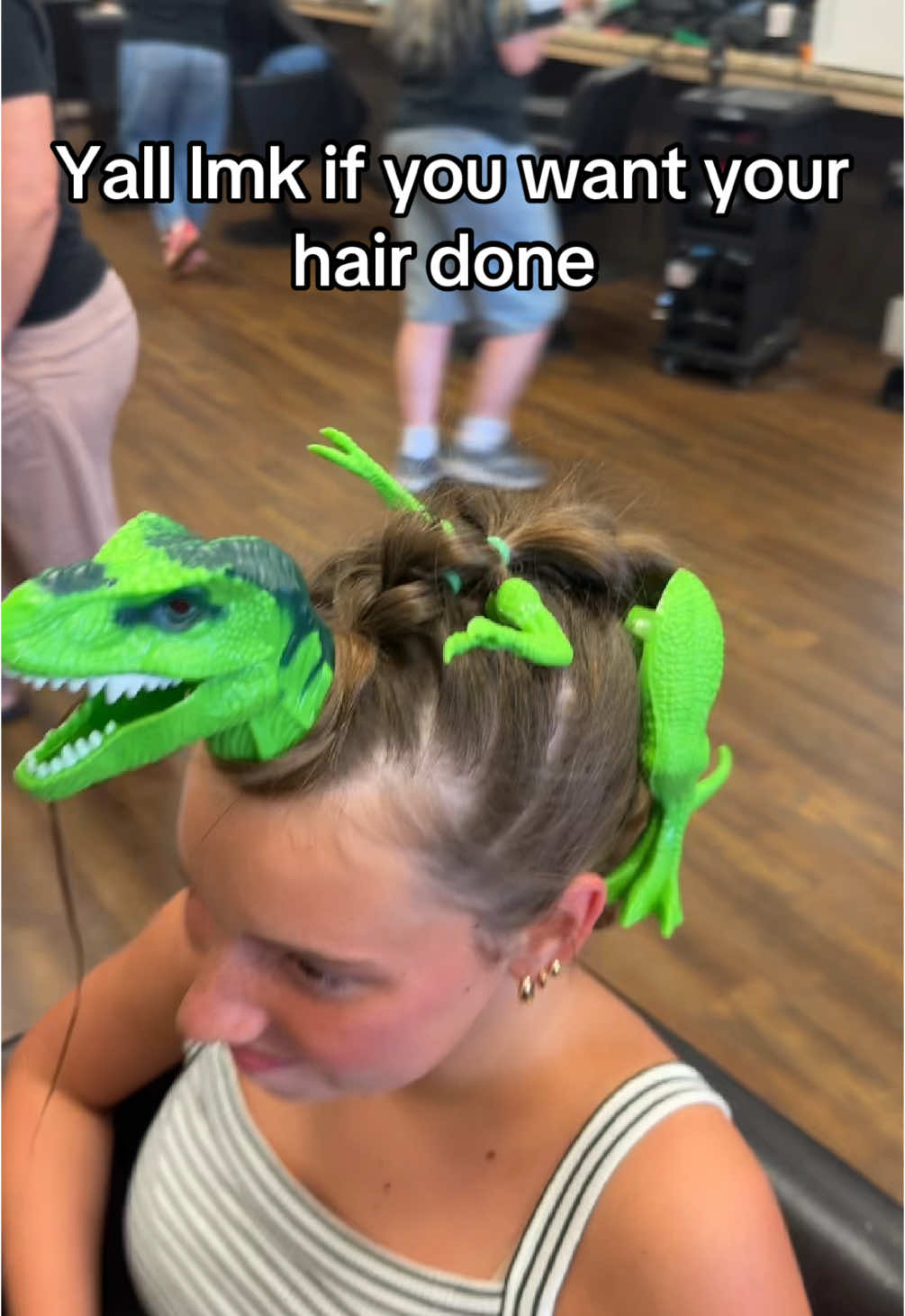 🦖🦖🦖#hairstyle #dinosaur #contest #cosmetologyschool 