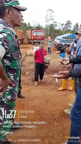 perdebatan sengit antara pihak LPPN-RI Kolaka yg mendampingi p3milik lahan dengan pihak perusahaan yg telah menyerobot
