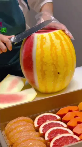 watermelon cutting #asmr #satisfying #fyp #fruit 