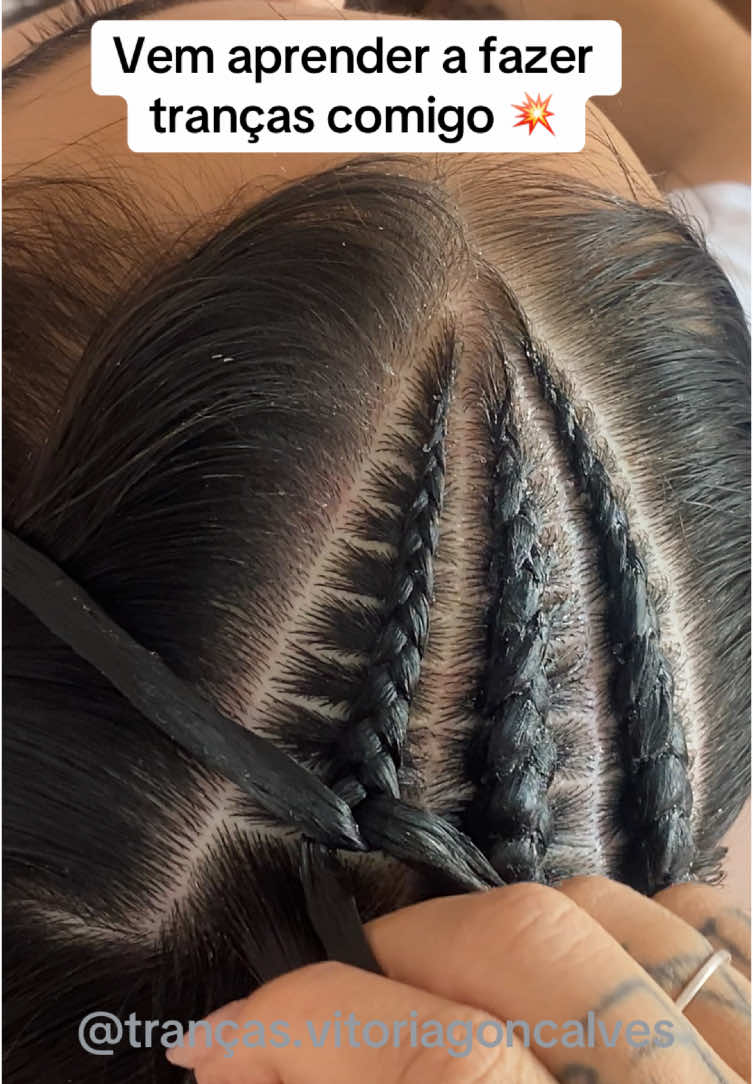 Vem comigo aprender a fazer tranças #trancas #trancasnago #braids 