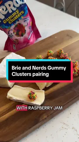 Replying to @asc Yes, brie does go good with nerds gummy clusters! Everyone tell @Pit Girl 🐝 [SHE/THEY] they did a good job with their unhinged pairing skills!  #cheese #cheesetok #fyp #fypシ #foryoupage #cheeselover #cheesemonger #fy #cheeseboard #brie 