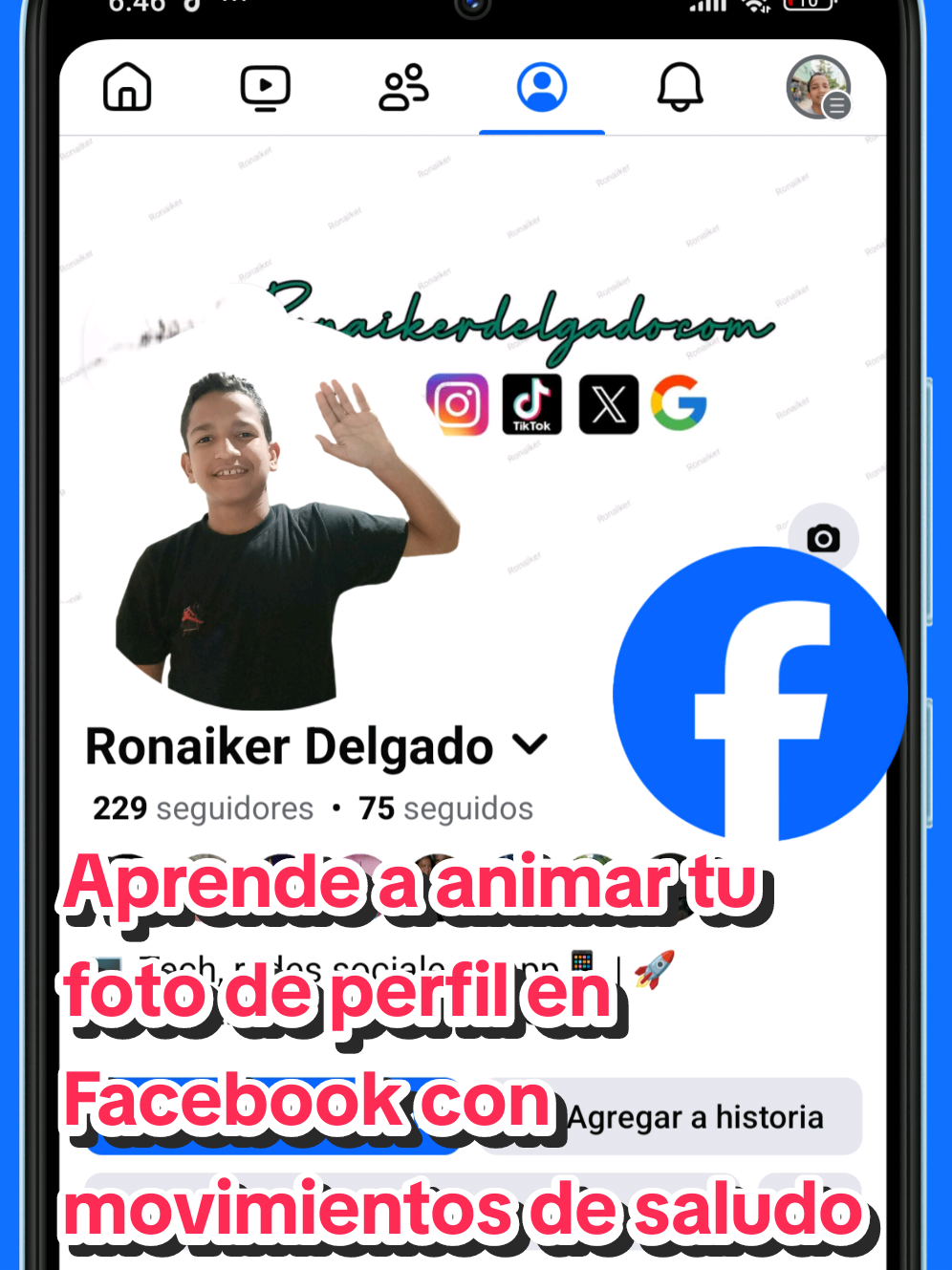 Aprende a animar tu foto de perfil en Facebook con movimientos de saludo #TrucosFacebook #FotoAnimada #RedesSociales #FacebookTips #tutorialesfb 