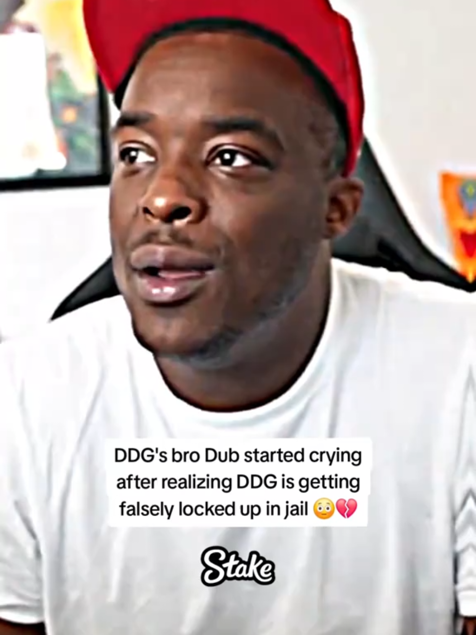 DDG's bro Dub started crying after realizing DDG is getting falsely locked up in jail 😳💔 #ddg #hallebailey 