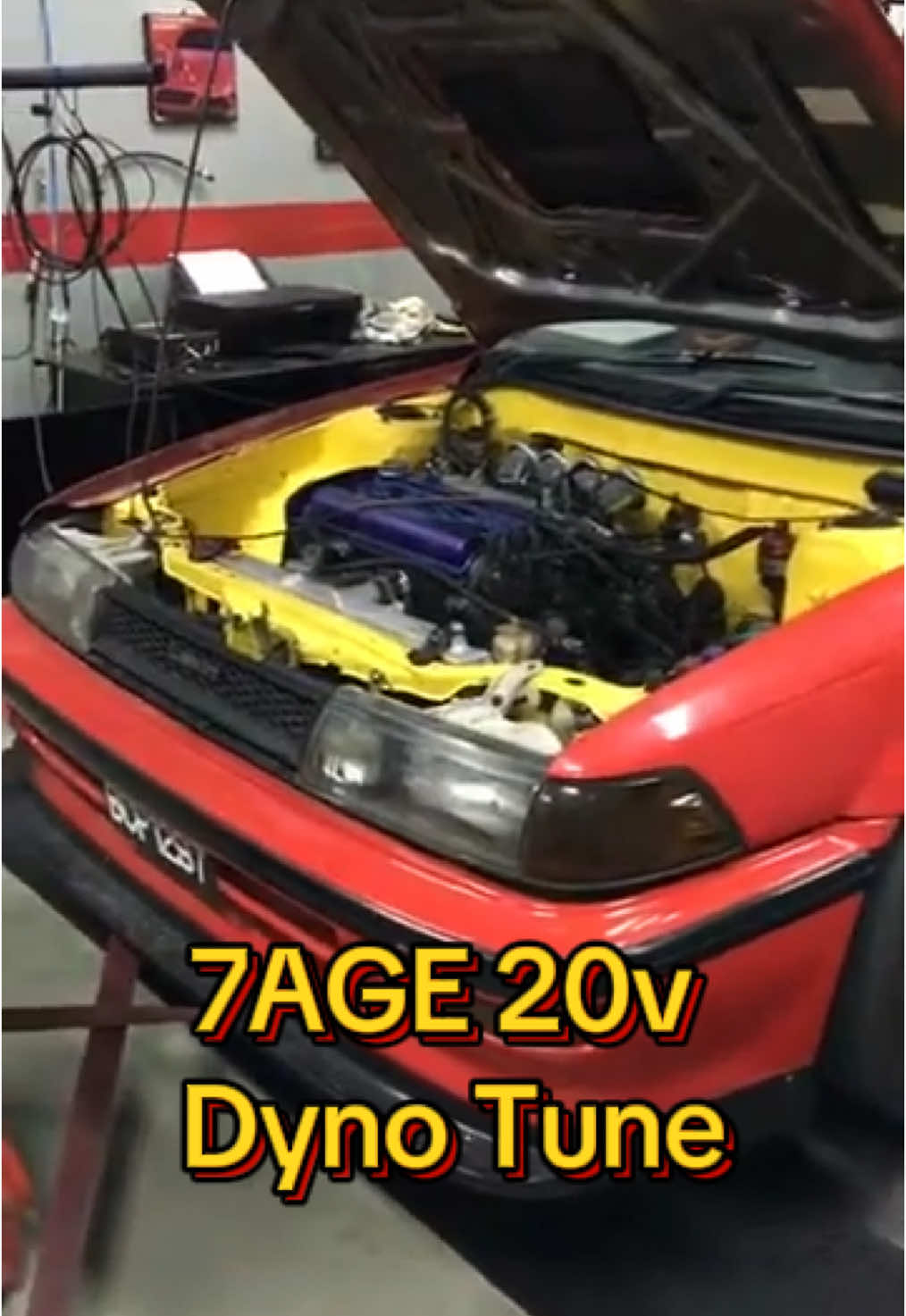 Toyota 7AGE 20v dyno tuning session. Results: 180hp 190nm