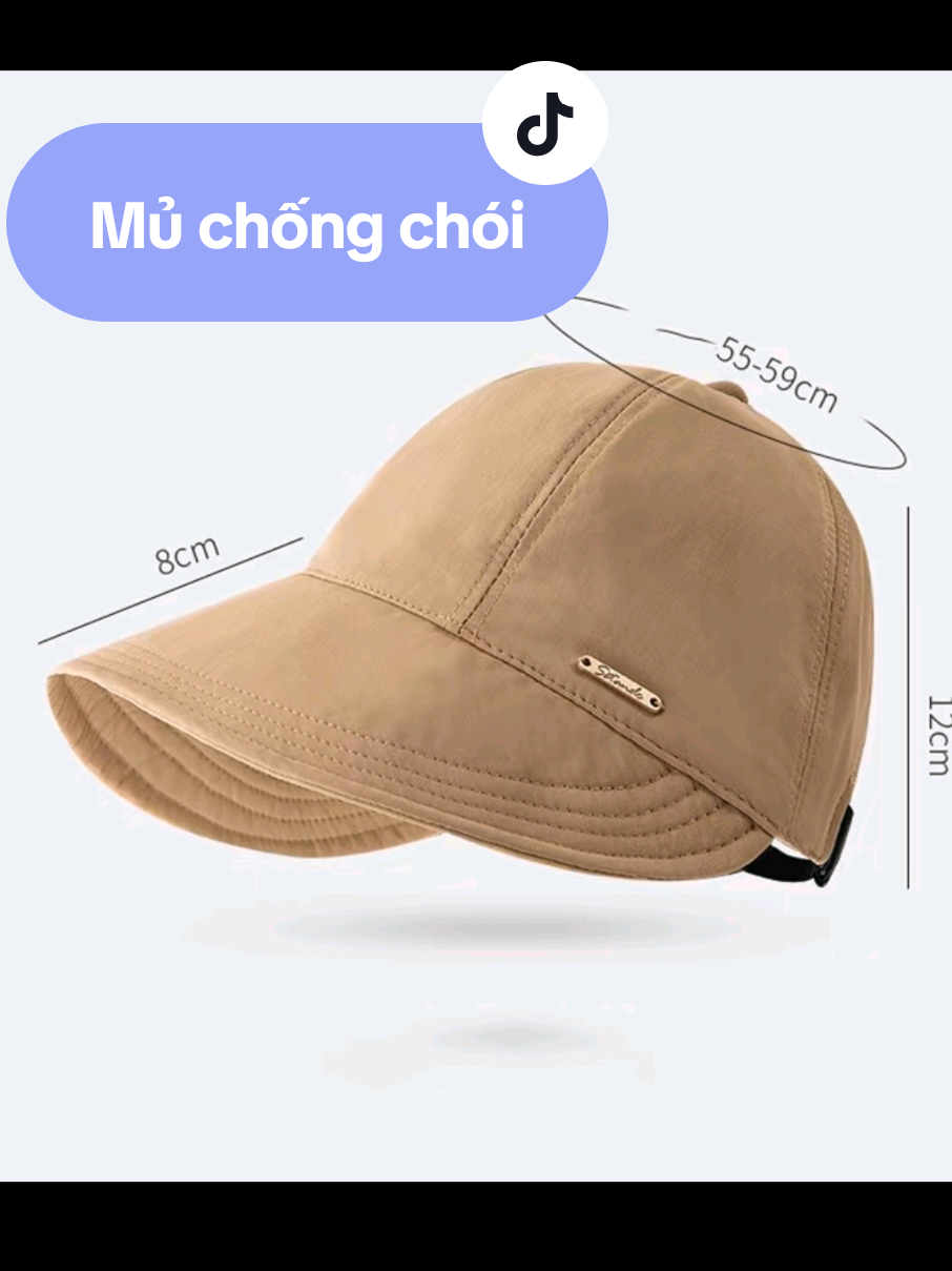 0[Crd] Mũ chống nắng phong cách mới dành cho nữ mũ trùm đầu rỗng hợp thời trang,có thể đeo khẩu trang ở nút 2 bên #thơitrangnu #mủ #mủchongnang #xuhuong #shopping #xinh #rẻ_quá_trời 