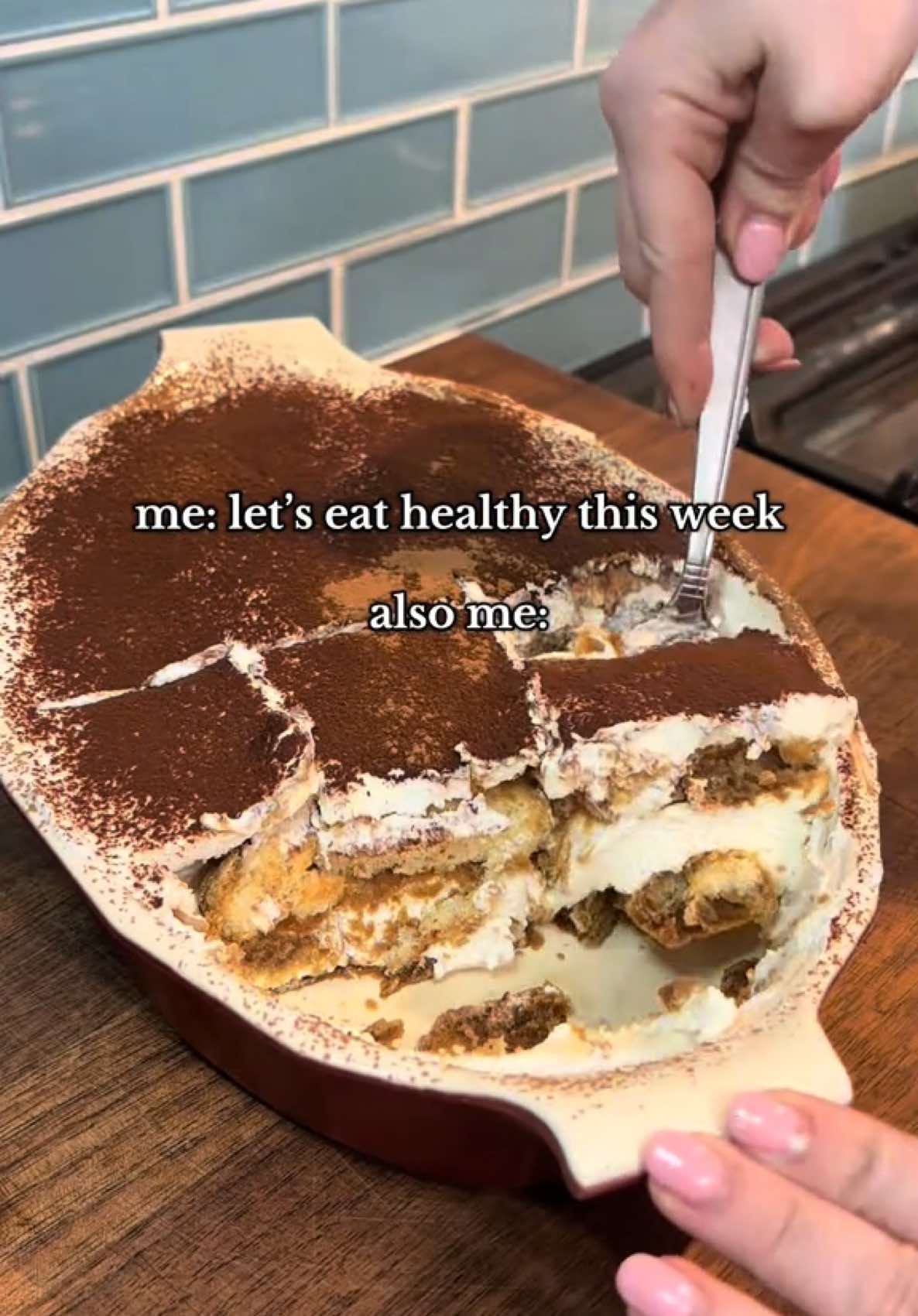 It’s called balance ✨ I love all my healthy meals and recipes, but I also love a good dessert. Finally made tiramisu for the first time this weekend and it did not disappoint #tiramisu #homemadedessert #balancediet #healthylifestyle #balancedeating #easydessert #creatorsearchinsights 