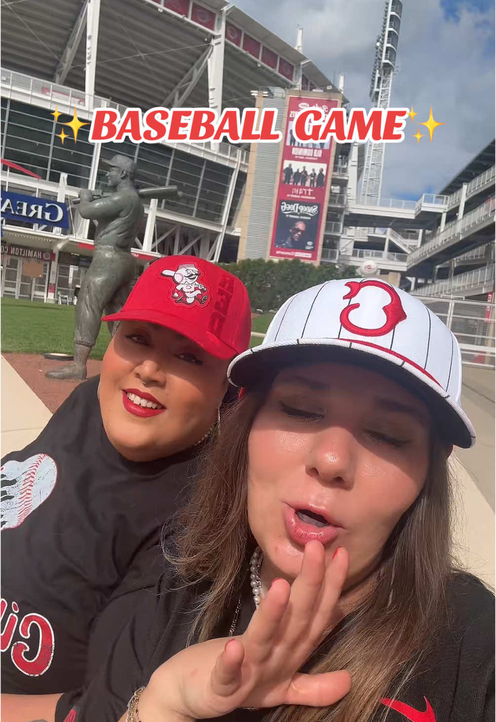 Such a fun game🫶🏼  @Cincinnati Reds #redsbaseball #baseballtiktoks #cincinnatireds #baseball #baseballgames #greatamericanballpark 
