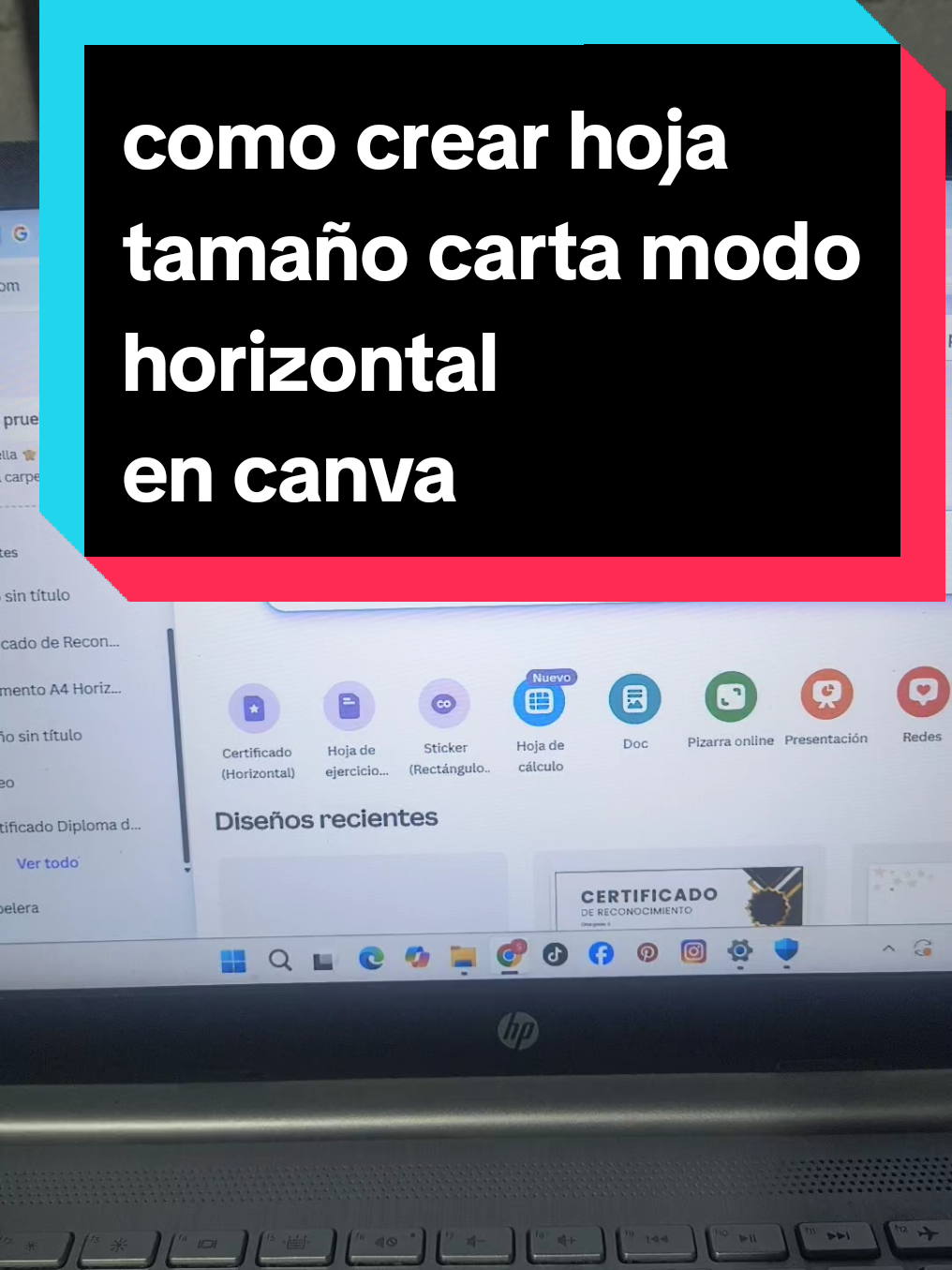 Respuesta a @litalandia como crear una hoja tamaño carta en modo horizontal en canva. #canva #papeleriacreativa #papeleriabonita 