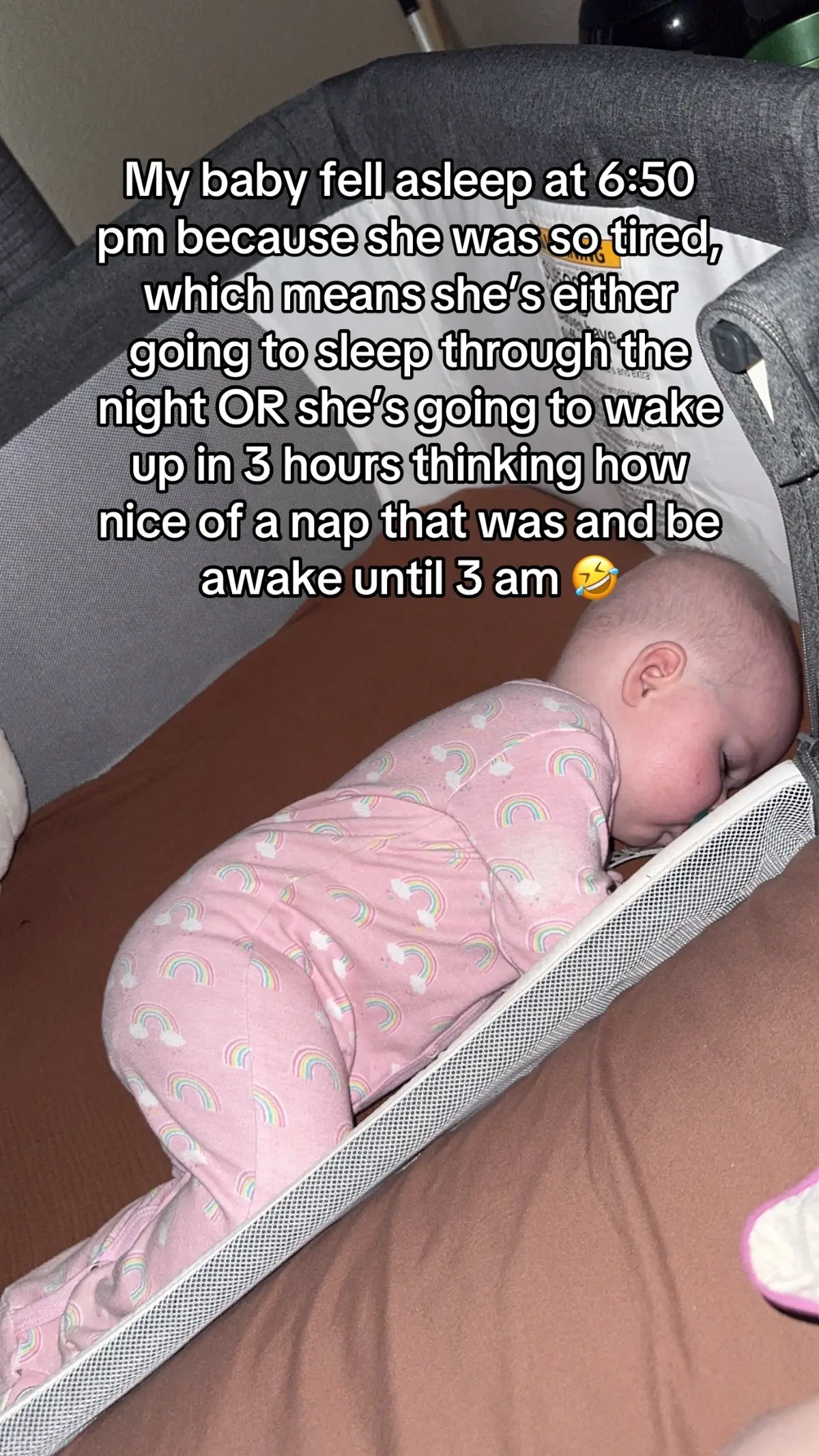 Let’s vote on which one its going to be 😂 I’m hoping option number 1  #babiesoftiktok #fyp #foryou #sleepingbaby #babysleep #momlife #momtok 