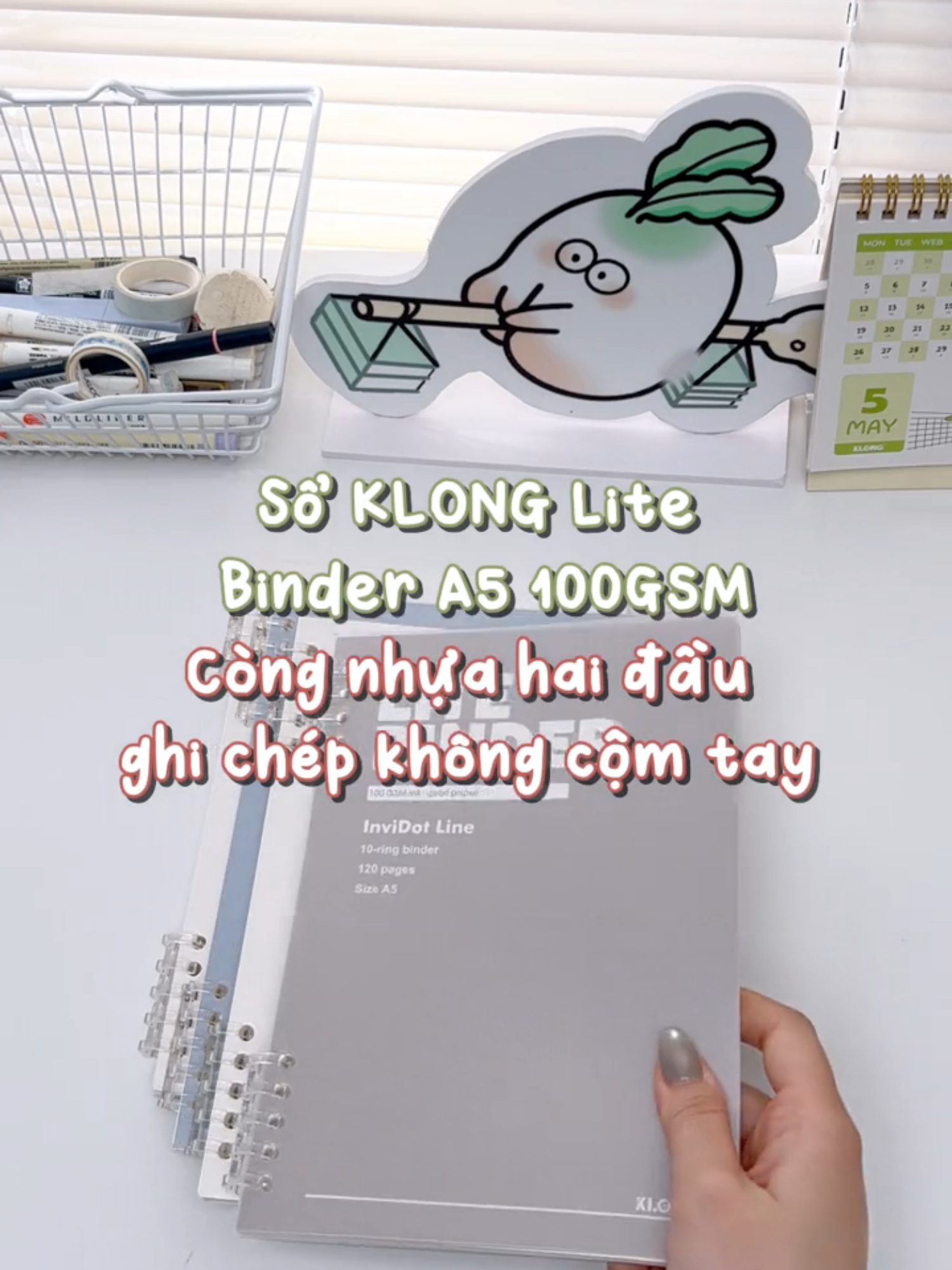 Còng nhựa hai đầu hạn chế cộm tay của Sổ Lite Binder KLONG A5 100GSM #klong #litebinder #ghichep #sotay #ghichu #nhatky #hoctap #study #fyp #student #notebook #binder