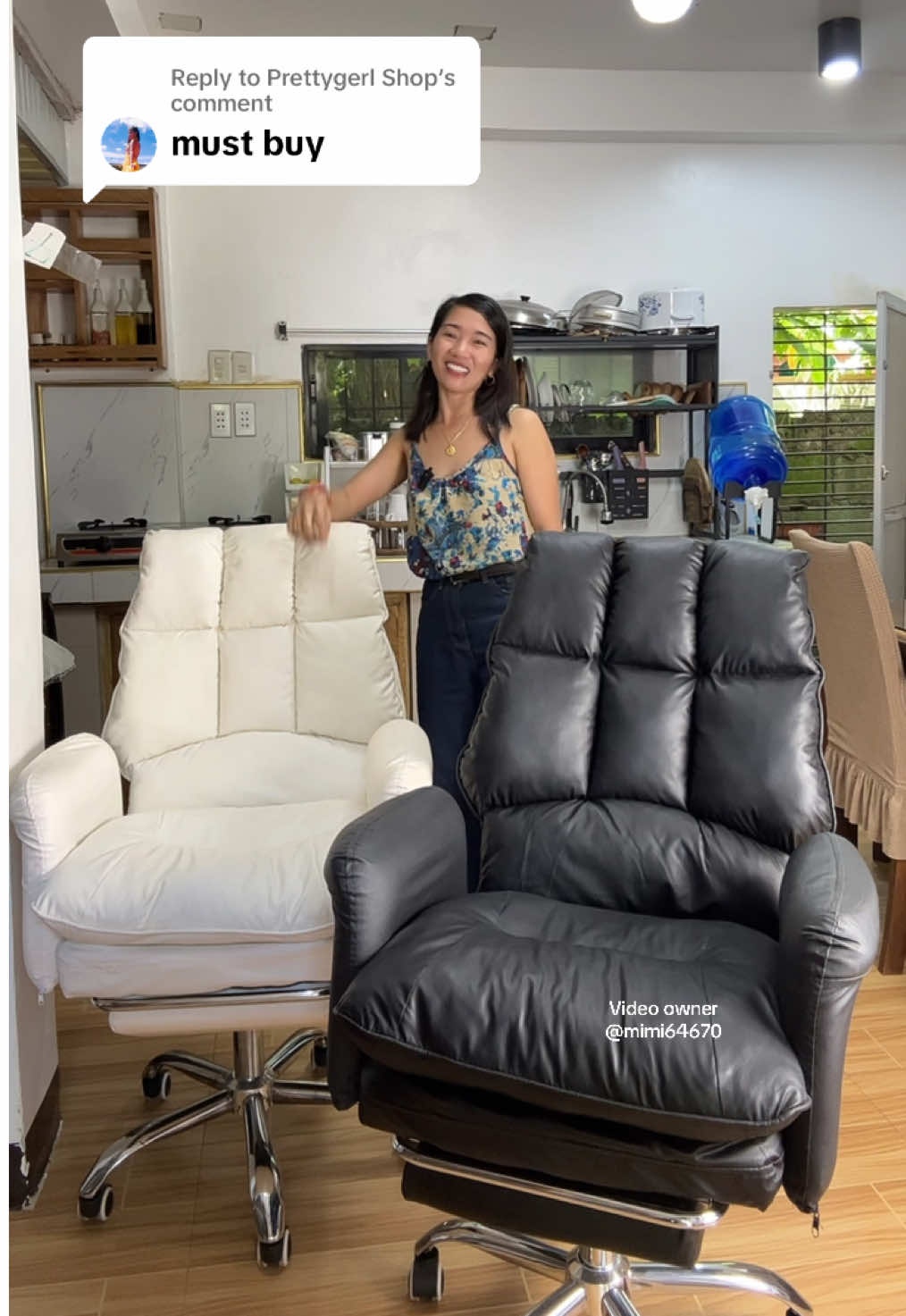 Replying to @Prettygerl Shop  yesss must have sa mga naka work from home #officechair #bosschair #premiumchair #chair #gamingchair #office #boss #premium #chair #fyp 