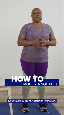 Squats strengthen the muscles in your lower body, but they can put too much pressure on your knees and ankles. Weight gain can also shift your center of gravity, which may lead to a slip or fall. Tap the link in bio for more exercise modifications like this one. #getfit #exercise #exercisemodifications #Fitness #fitnessmotivation #workout #workoutroutine #webmd #squat #squats #squatmodification