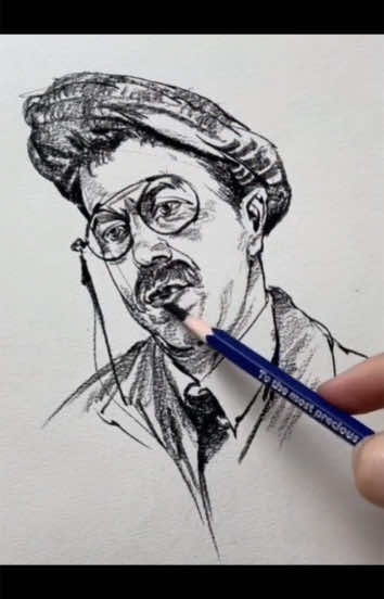 Feel the charm of lines ~ ✍️  #sketch #drawing #portrait #pencil #line #art #style #daily #artist #sketchbook #stroke #serious #tiktokart #fyp 