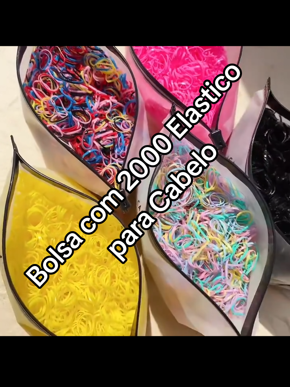 Pacote 2000 Peças  Elástico #Cabelo #hair #elastico #penteados #tik_tok #tik #fly #viraltiktokvideo 