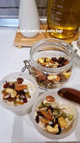 Sedap jugak ae makan ovenight oats ni☺️ #setovernightoats  #overnightoats 
