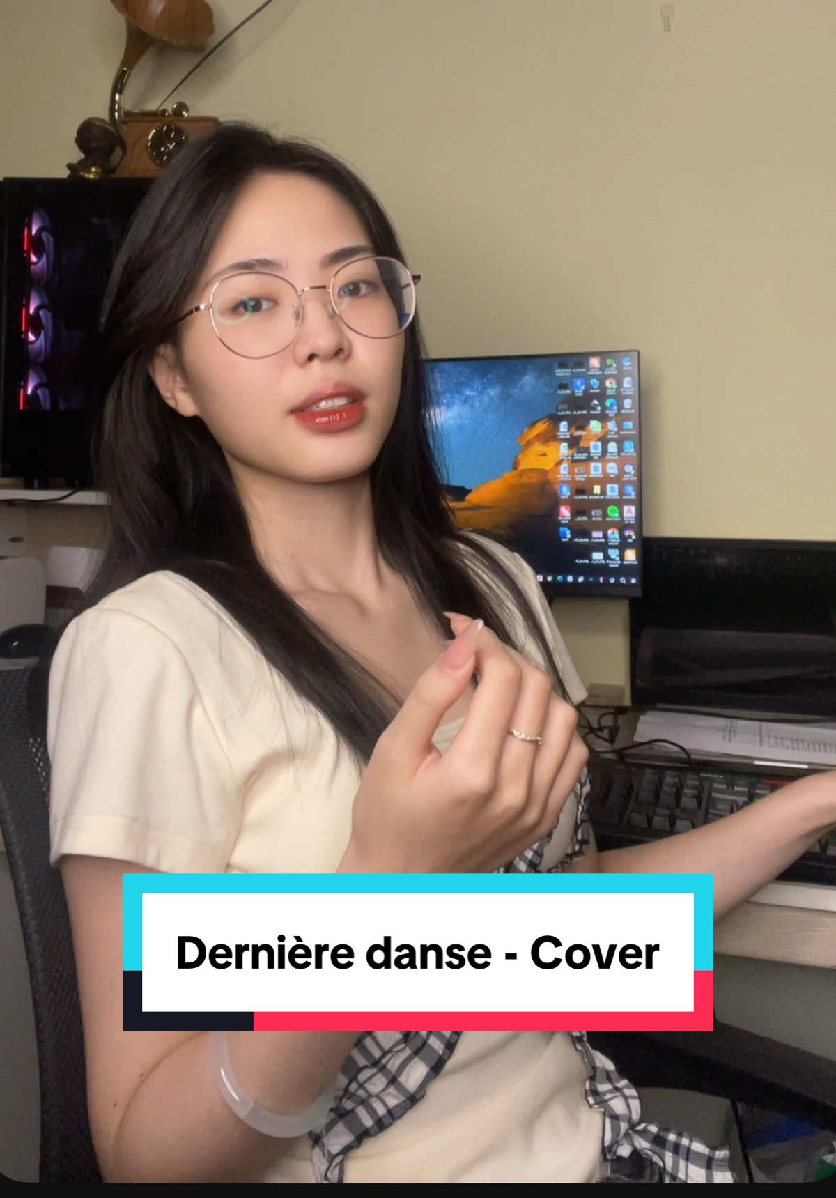 Lần trước tự học, lần này mình được một người bạn du học Pháp mới về nước dạy qua một chút. Chắc cũng tốt hơn he 🥹 #dernieredanse #indilla #frenchsong #cover #meowsing 